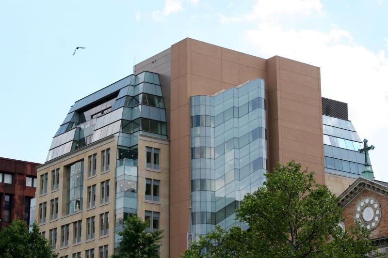 NYU Student Affairs Building from Washington Square Park