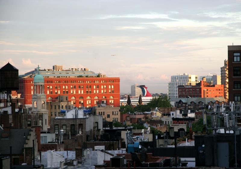 West Greenwich Village - Carnival Cruise Ship Smoke Stack on the Hudson River