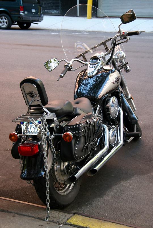 Motorcycle near NYU Library