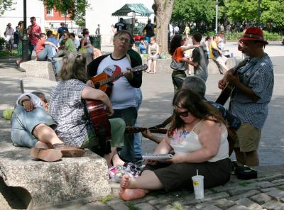 Jamming in Washington Square Park