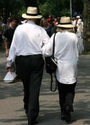 Couple in Paired Attire Off to the India Festival in Washington Square Park