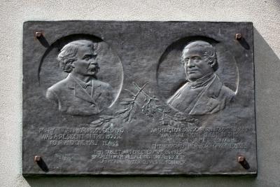 Mark Twain & Washington Irving Memorial Marker
