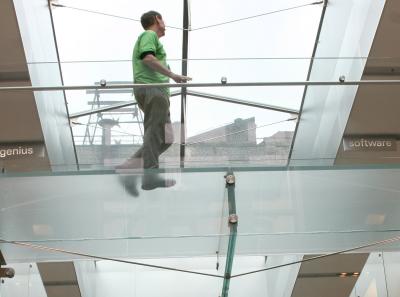 Bill Gates on the SOHO Apple Computer Store Catwalk?