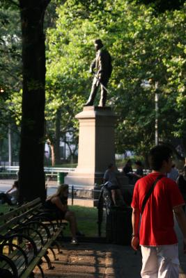 Red Shirt with Garibaldi Statue