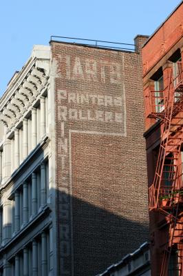 Old Printer Sign at W Houston & Greene