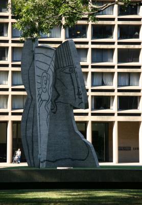 Picasso Statue at NYU Silver Towers