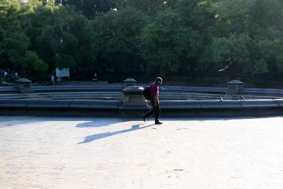 Fountain Plaza - On the Move at Sunrise