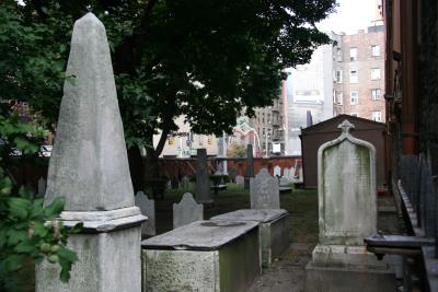 St Patricks Graveyard from Mott Street