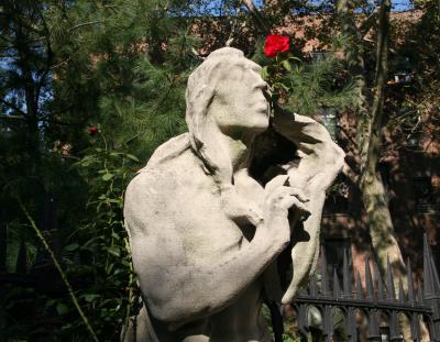 Indian Smelling a Rose - St Marks Churchyard