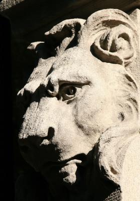 Lion Head Guardians at East 10th Street Stoop