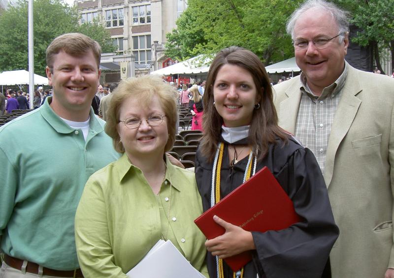 LeeAnn and family- Megan graduates college