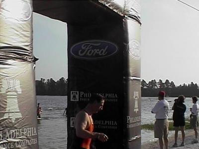 Through the swim finish