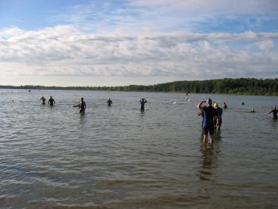 I can't even see the furthest buoy, and I have to swim around it?