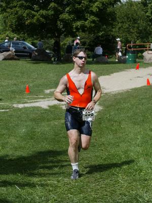 Just heading down the finish chute
