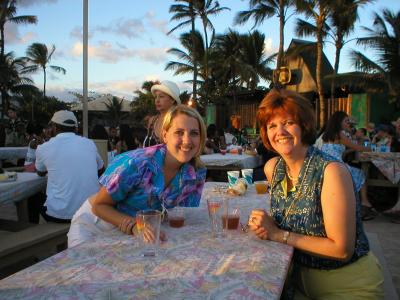 Alisa AND Claudia at the luau