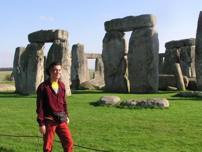 Stonehenge with druid