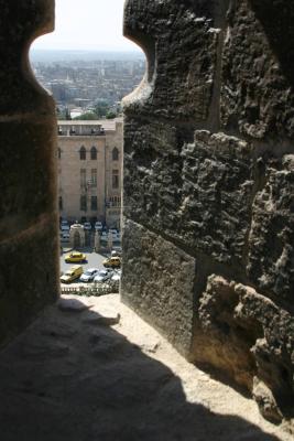 Through the arrow slit, Aleppo Citadel