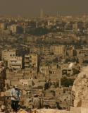 Rebuilding history, rooftop of Citadel, Aleppo