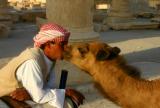 Hussein and baby camel, Palmyra