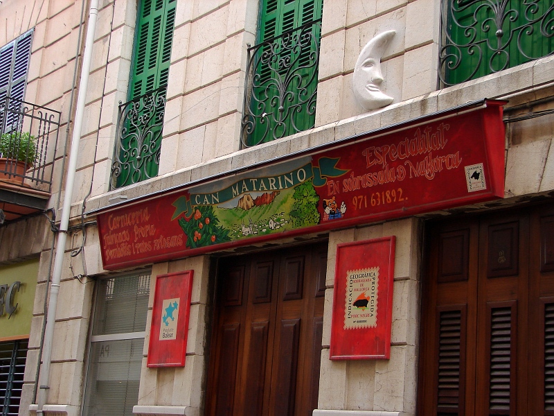 Artistic Butcher on Carrer Lluna (Moon Street), Soller