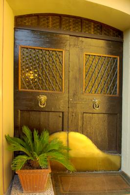 The front door to our villa