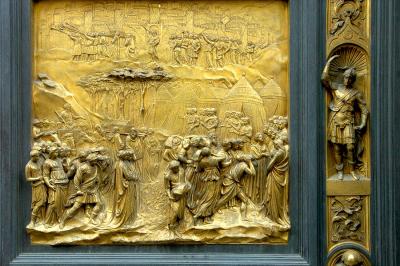 Panel on the doorway to the Duomo