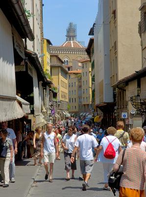 Throngs of tourists