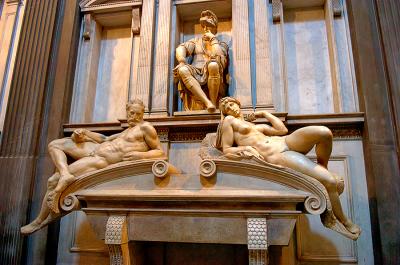 Burial crypt, sculpture by Michaelangelo