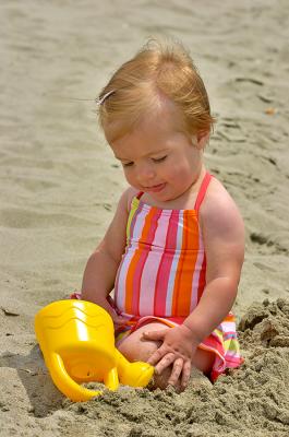 Playing On Beach