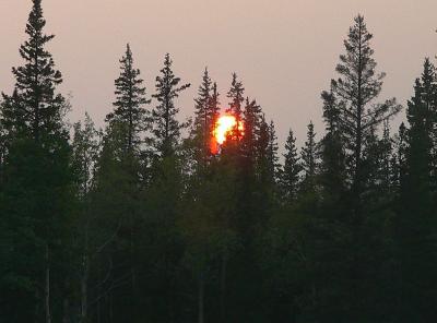 Sunset at Copper River Lodge