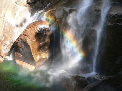 Rainbow at Bottom of Vernal Falls
