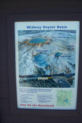 Midway Geyser Basin map
