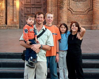 Our Family in front of Santa Cruz Cathedral