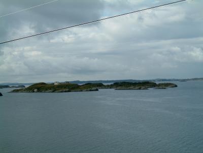 The Island (background) where the Russians were prisoners