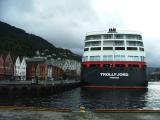 MS Trollfjord - Bryggen Quayside in Bergen