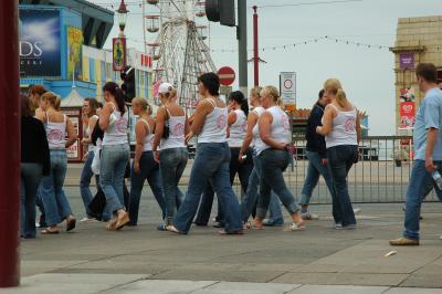 Girls on a Hen Night in Blackpool