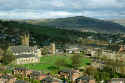 Saint Georges Church taken from Luzley Road in Mossley Lancashire N 40