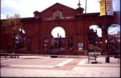 Ashton-Under-Lyne Victorian Market Hall after the Fire