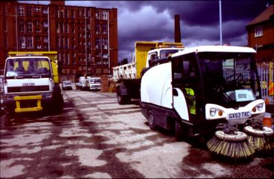 Roadsweepers Parked up at the Yard