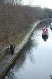 Narrowboat being Pulled by Sue and Bonny