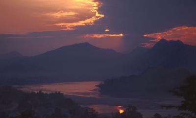 Sunset over the Mekong