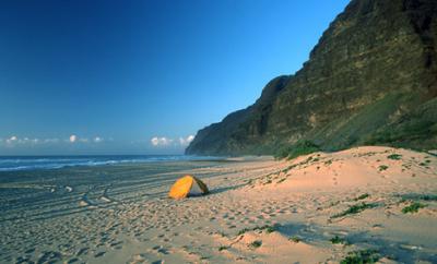beach camping Kuaui