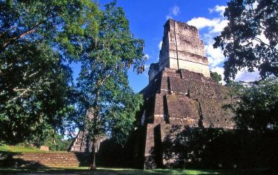 Tikal Temple II-rearview