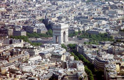 Arc de Triomphe from Eiffel Tower