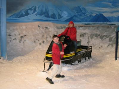 snowmobile ride before the storm