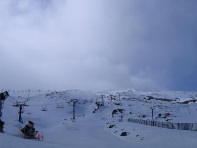 snow boarding turning to ice boarding