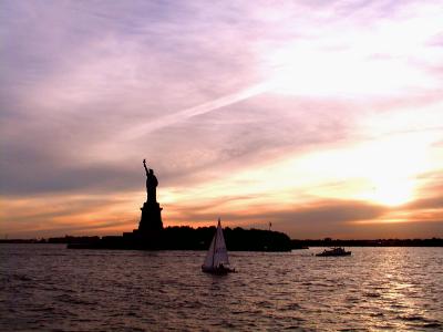 Liberty Island sunset
