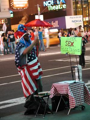 Times Square peddler