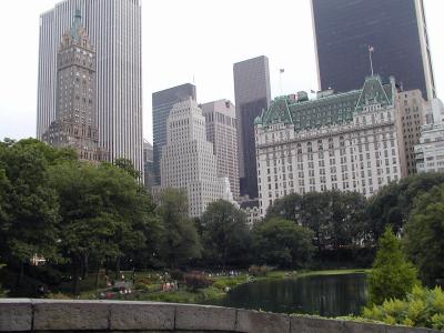 View of the Plaza Hotel from Central Park