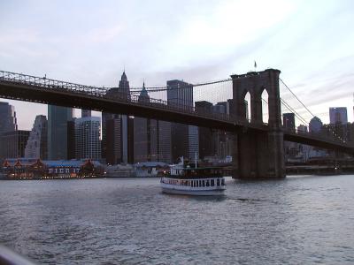 South Street Seaport at dusk